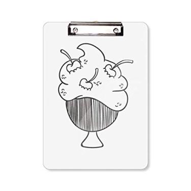 Imagem de Black Line Placa de suporte para mesa de sorvete com copo de cerejeira A4