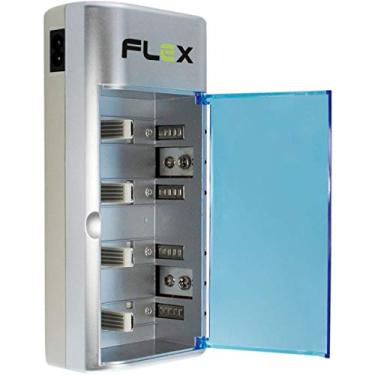 Imagem de Carregador De Pilhas Bivolt P/4pilhas AA/AAA/9v/C/D S/Pilh, Flex, FX-C06