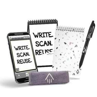 Imagem de Rocketbook Caderno inteligente e reutilizável – Caderno ecológico de grade pontilhada com 1 caneta Pilot Frixion e 1 pano de microfibra incluído – Capa de sonho, tamanho mini (8,89 cm x 14 cm)