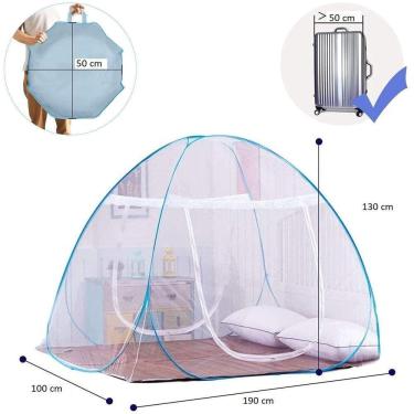Imagem de Mosquiteiro Tenda Cama Solteiro Dobrável Pratico E Portátil