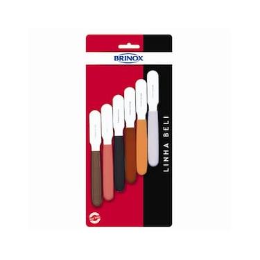 Imagem de Conjunto de Espátulas para Manteiga/Patê Brinox Beli 2051/312 - 6 Peças