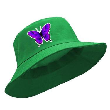 Imagem de Boné Chapéu Unissex Cata Borboleta Roxa Butterfly Ovo Bucket Hat Varia