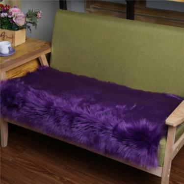 Imagem de Tapete macio para sala de estar, área quente, tapetes macios para quarto, roxo, 50x50cm