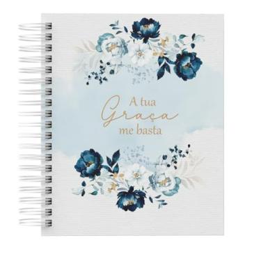 Imagem de Caderno de anotações Floral Azul 200 pgs - CAD 03