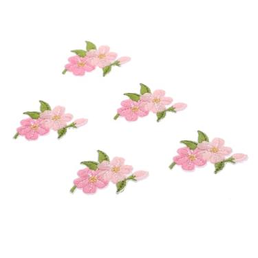 Imagem de Operitacx 20 Unidades patches de bordado artesanato kraft rosa costurar em apliques ferro em patch applique decoração floral remendo de roupas de flores Remendo faça você mesmo fragmento 3d
