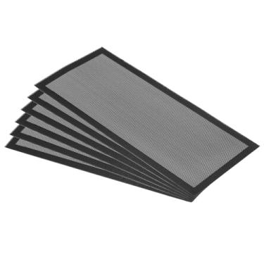 Imagem de PATIKIL Capa de ventilação magnética de 14 cm x 30 cm, pacote com 6 capas para registros de ar de parede de piso com ímã forte malha para bloquear detritos de poeira do cabelo, preto