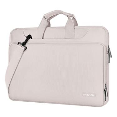 Imagem de MOSISO Bolsa de ombro protetora para laptop 360 compatível com MacBook Air 15 M4 A3241 M3 A3114 M2 A2941/Pro 16 polegadas M4 M3 M2 M1, notebook de 15 a 15,6 polegadas, manga de cor combinando com