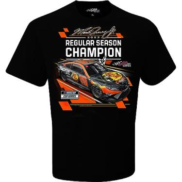 Imagem de Camiseta Martin Truex Jr. #19 NASCAR 2023 Temporada Regular Champion Win, Preto, M
