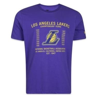 Imagem de Camiseta New Era Los Angeles Lakers All Building Roxo-Masculino