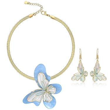 Imagem de Mycitta Conjunto de joias vintage volumoso retrô floral geométrico boêmio boho babador colar conjunto de brincos moda bijuteria para mulheres meninas festa de casamento formatura , Resina, Zircônia cúbica