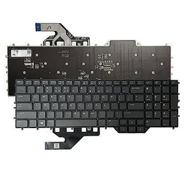 Imagem de ZAHARA Substituição retroiluminada de teclado preto RGB EUA para Dell Alienware M17 R2/ M17 R3 019PK2 PK132VQ2C01