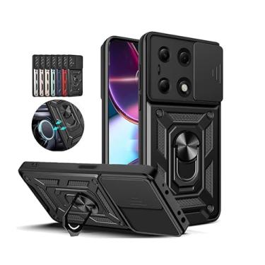 Imagem de Capa Case Capinha Anti Impacto Luxo Ring Para Xiaomi Poco M6 Pro 4g (PRETO)