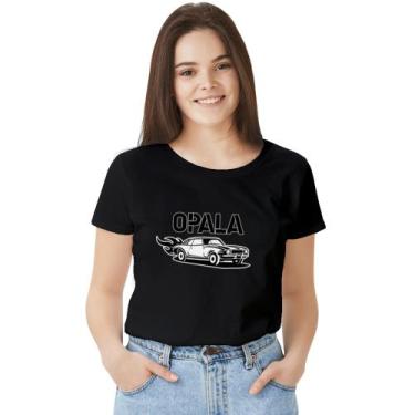 Imagem de Camisa Camiseta Babylook Feminina T-Shirt 100% Algodão Carro Opala Col