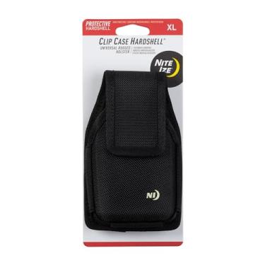 Imagem de Nite Ize Capa com clipe rígida universal resistente - Suporte de telefone protetor com clipe de cinto - Coldre para cintos masculinos e femininos - Bolsa de telefone para cinto utilitário - GG, preta