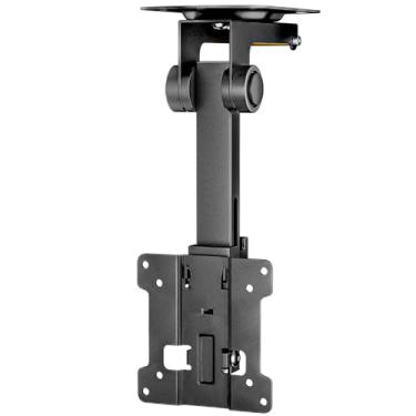 Imagem de WORLDLIFT Suporte de TV dobrável de 33 a 27 polegadas, suporte de TV dobrável manual de até 20 kg, suporte inclinado dobrável para teto inclinado e embaixo do armário, altura ajustável, VESA máximo