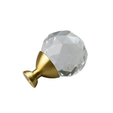 Imagem de Armário de cozinha de cristal acrílico puxa sapato armário gaveta botões ouro t forma cômoda porta alças ferragem de móveis, alça de cristal, 1