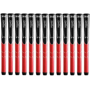 Imagem de Conjunto Winn de 9 ou 13 DRITAC AVS padrão preto/vermelho Golf Grip. 5DT-BRD., Black/Red (Set of 13)