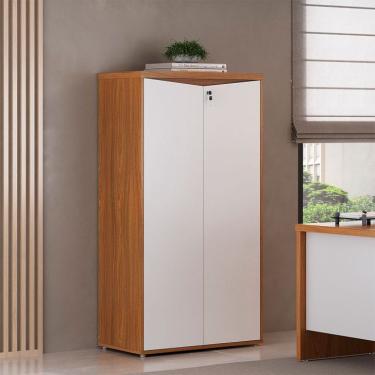 Imagem de Armário de Escritório Lane 2 PT Freijó e Branco