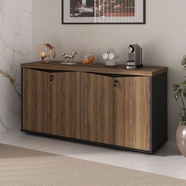 Imagem de Armário de Escritório Lane 4 PT Nogal e Preto