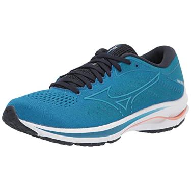 Imagem de Mizuno Tênis feminino Wave Rider 25, Azul imperial/azul vívido, 8 Wide