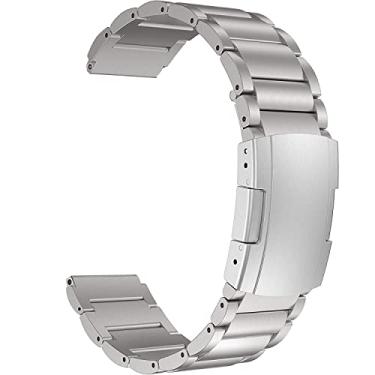 Imagem de MaKTech Titanband,20mm Leichtes Metall Link Armband,für Samsung Samsung Galaxy Watch 6 43/47/40/44mm,Galaxy Watch 5/4,Huawei GT 4/3-41/42mm (Silbergrau)