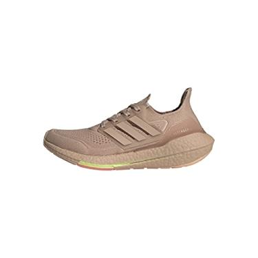 Imagem de adidas Tênis de corrida feminino Ultraboost 21, Pérola/pérola/rosa nebulosa, 5