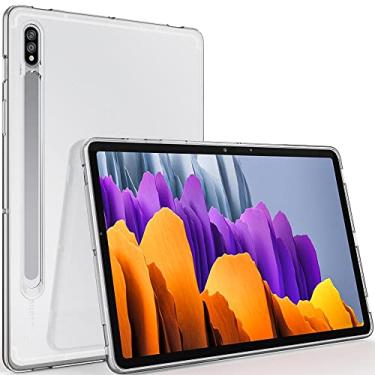 Imagem de Puxicu Capa transparente para Galaxy Tab S8&S7 de 28 polegadas, design fino, capa protetora de TPU macio flexível para Samsung Galaxy Tab S8/S7 11 polegadas (modelo: SM-X700/X706/T870/T875/T878),