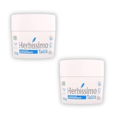 Imagem de Kit 2 Desodorante Herbíssimo Creme Talco 55g