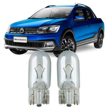 Imagem de Par Lâmpadas Pingo Original Esmagada T10 12v 5w 2825 Saveiro Cross G7 