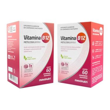 Imagem de Kit 2 Vitamina B12 Mastigável Metilcobalamina 60 Comprimidos Sabor Frutas Vermelhas Chikweb