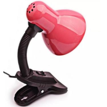 Imagem de Luminária Mesa Abajur Garra Flexível Clamp Rosa - Importado, Bivolt