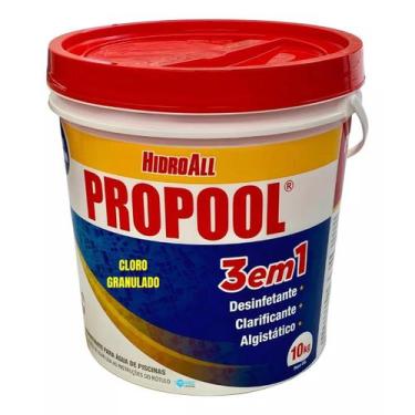 Imagem de Hidroall Propool 3 Em 1 Multiação Cloro Balde Piscina 10kg - Geral