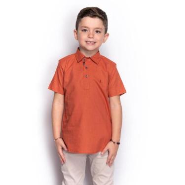 Imagem de Camisa Social Slim Infantil Menino Lisa Manga Longa Casual - Teodoro C