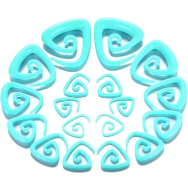 Imagem de 1 CONJUNTO Triângulo Preto Acrílico Espiral Caracol Plugues Extensor de Orelha Extensor Calibres Alongamento Espiral Orelhas Túneis Kit Torção Plug Body Piercing Joalheria Feminino 1.6 2 2.5 3 4 5 6 8