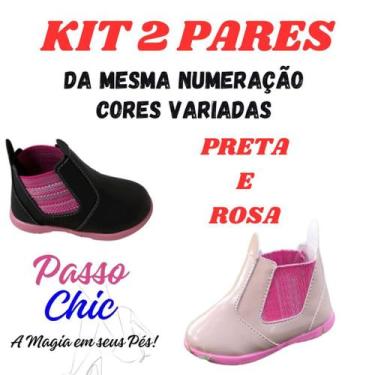 Imagem de KIT 2 Bota Jeca Botinha Jequinha Caipira Infantil para Menina Estilo F
