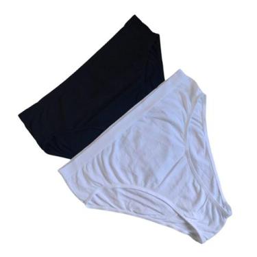 Imagem de Kit 2 Calcinhas Cós Alto Sem Costura Laterais largas Trifil, Branco, P