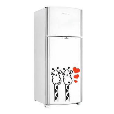 Imagem de Adesivo de Geladeira Girafa Apaixonadas - Lojinha da Luc Adesivos