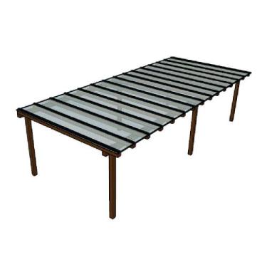 Imagem de Kit Policarbonato Cristal 4mm 7,00m x 3,00m - Perfis Naturais - RM Pol