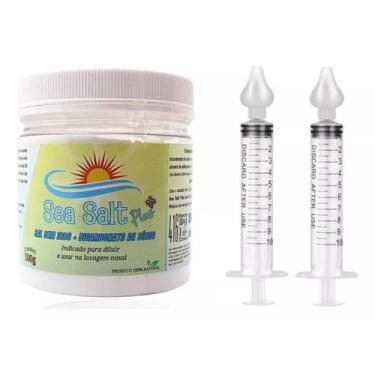 Imagem de Cloreto De Sódio Lavagem Nasal 500g + Seringa Aspirador Bebê - Biotech