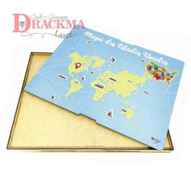 Imagem de Caixa para Mapa dos Estados Unidos - Drackma