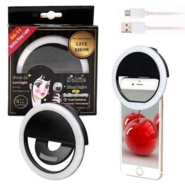 Imagem de Luz De Led Ring Light Flash Celular Clipe Anel Pra Selfie