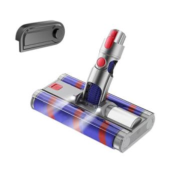 Imagem de Cabeça de escova de rolo duplo macia compatível com Dyson V7 V8 V10 V11 V15 Aspirador de pó escova de piso de cabeça de rolo de vassoura macia