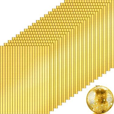 Imagem de Telhas de mosaico autoadesivas para projetos de artesanato DIY, 5 x 5 mm (ouro, 10.800 peças)