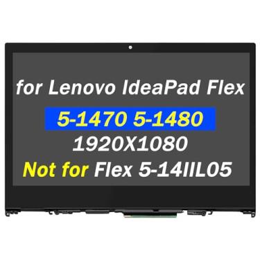 Imagem de PEHDPVS 5D10N45603 5D10N45602 Substituição para Lenovo IdeaPad Flex 5-1470 5-1480 80XA 81C9 FullHD 1920x1080 IPS 14 polegadas Tela LCD Touch Assembly bisel (não para Flex 5-14 81X2 81X2 85.6 cm 1 x 1)