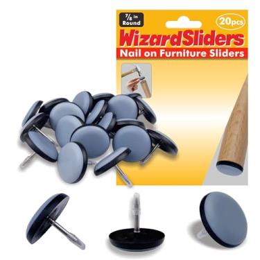 Imagem de WIZARD SLIDERS 20 peças deslizantes para móveis de 20 cm, deslizadores de PTFE de verdade para pisos de madeira, controles deslizantes de móveis resistentes para móveis em carpete