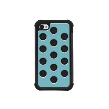 Imagem de Cellet Capa Armor de camada dupla com pontos para Apple iPhone 4 e 4S - azul claro/preto