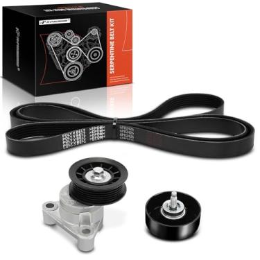 Imagem de A-Premium Kit de transmissão de correia serpentina do motor compatível com carros Chevrolet e GMC - Silverado 2500 HD, Silverado 3500, Suburban 2500, Sierra 2500 HD, Sierra 3500, Yukon XL 2500 - OHV