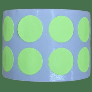 Imagem de Etiqueta Adesiva Bolinha Colorida Amarelo Fluorescente 15Mm