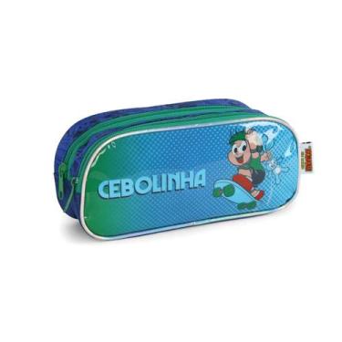 Imagem de Estojo Escolar  Duplo 2 Zipers Turma da Mônica PVC Original - Luxcel, 