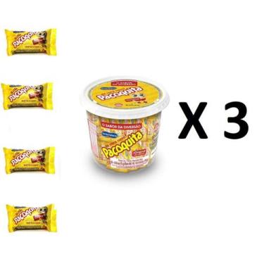 Imagem de 3 Potes Paçoquita Rolha c/ 50 unidades 750gr cada Santa Helena